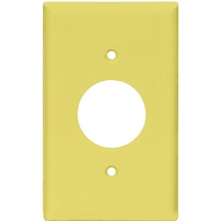 EATON WIRING DEVICES Wallplate, 412 in L, 234 in W, 1 Gang, Polycarbonate, Ivory, HighGloss PJ7V